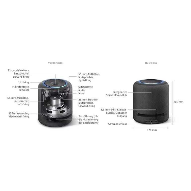 Amazon Casse acustiche: Lautsprecher Amazon Echo Studio anthrazit top Zustand – Usato da Dübendorf venduto da CaBer 3