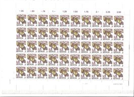 Helvetia 1986 Fourgon PTT bloc 50timbres neuf non oblitérés