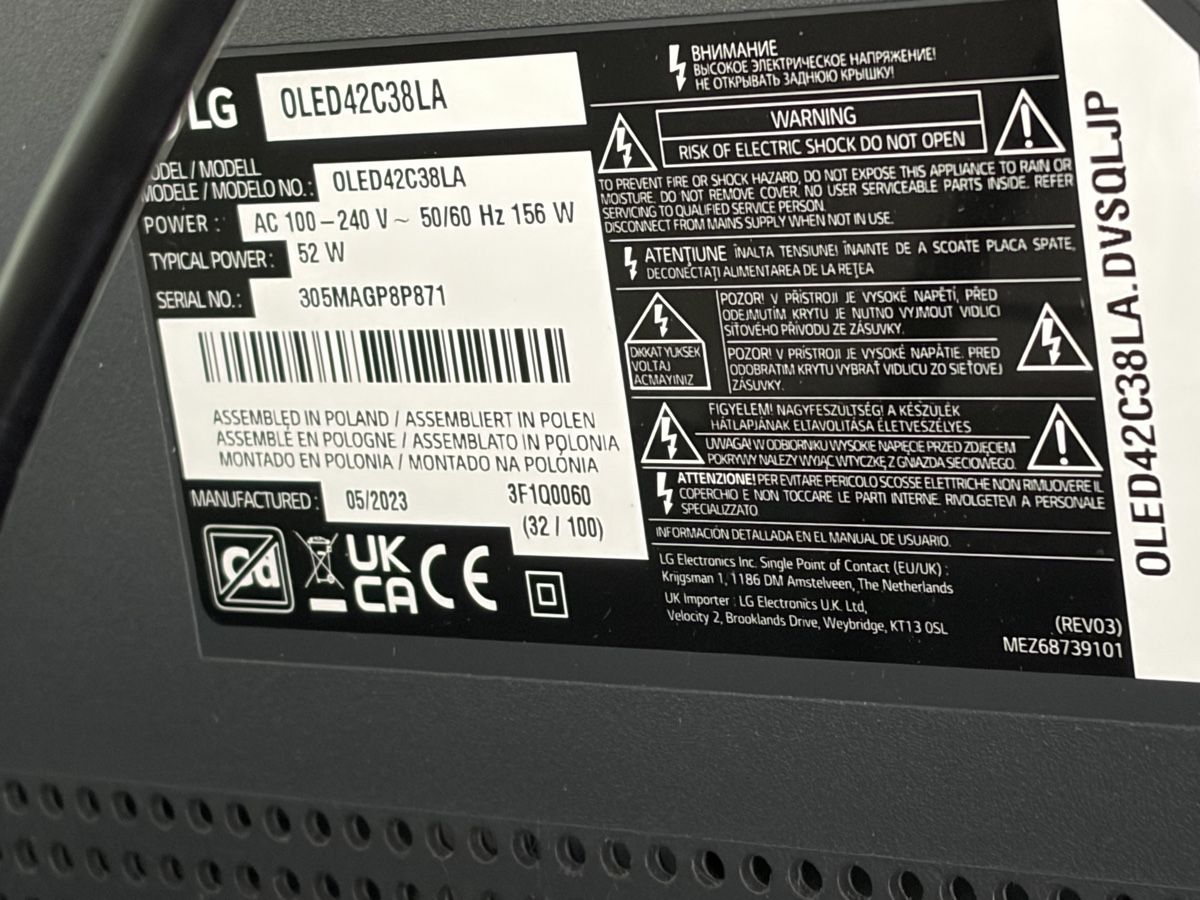 LG Appareils TV: TV OLED 42c 38LA SNP – D'occasion à Bern par Namhel 2