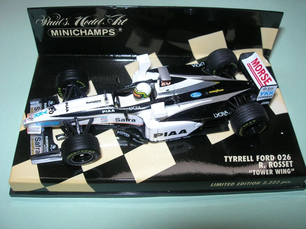 Tyrrell Ford 026 R .Rosset Tower Wing 1998 * Minichamps 1:43 (Neu und ...