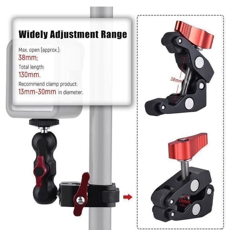 Treppiedi & Teste: ✅ Multifunktion Super Clamp Andoer – Nuovo e nell'imballaggio originale da Wittenbach venduto da ChinaSeidenstrasse 1