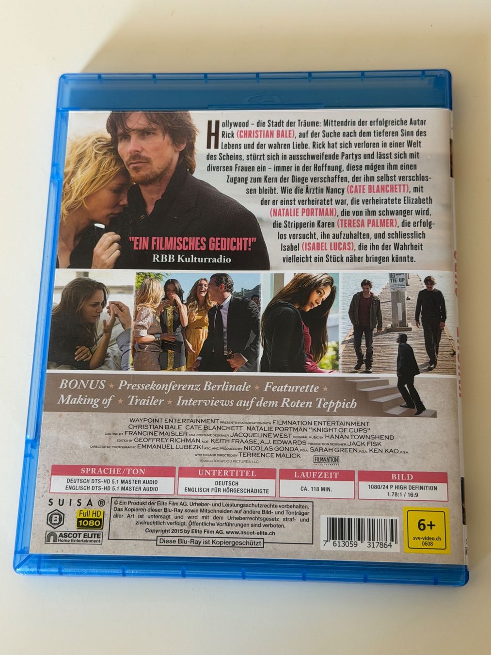 Tutti i DVDs: Knight of Cups - Blu-ray – Nuovo (secondo la descrizione) da Altstätten SG venduto da sheamus 1