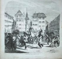 Basel Fasnacht Holzstich 1857