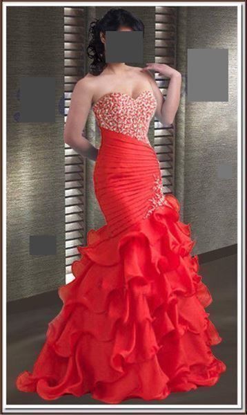 Vestiti: Abendkleid rot Chiffon Gr.  42 – Nuovo e nell'imballaggio originale da turbenthal venduto da lory300zx