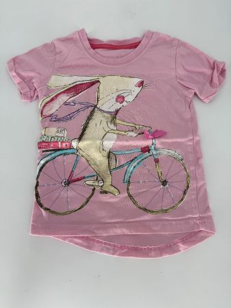 Shirt mit Hase auf Velo Gr. 86/92