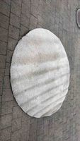Runder Teppich weiss Hochflor gebraucht akzeptabel