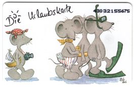 Urlaubskarte von Bärbel Haas - volle deutsche Telefonkarte