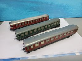 🚂Konvolut alte TRIX Speise- und Schlafwagen DSG+DB H0🚂