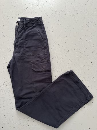 Zara Cargohose dunkelgrau Grösse 36 Baumwolle