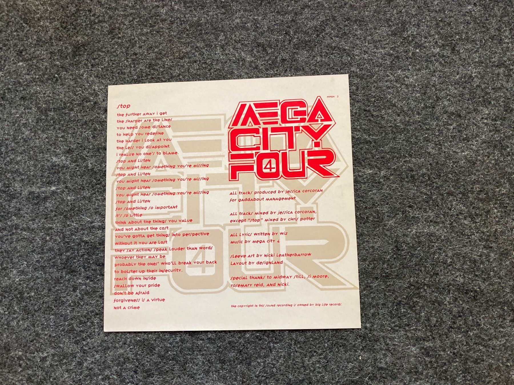 Dischi in vinile: Mega City Four - Stop – Usato da Fribourg venduto da Karushi 3