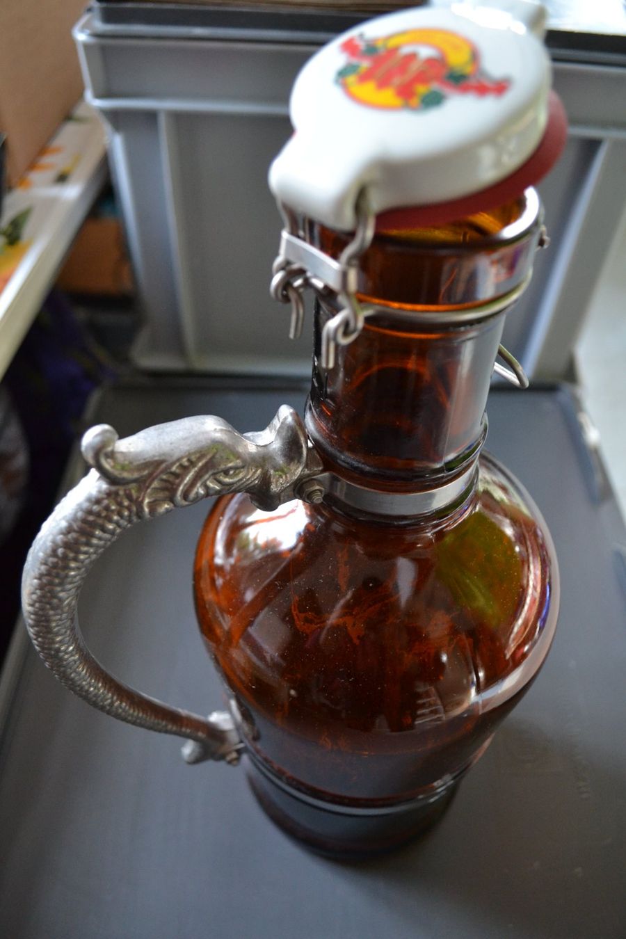 Bicchieri, Caraffe & Bottiglie: Bierflasche Müller - Bräu 2L – Usato da Beinwil am See venduto da kajak55 2