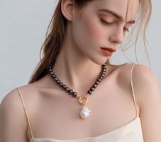 Baroque Pearl Pendant Necklace - Sterling Silver