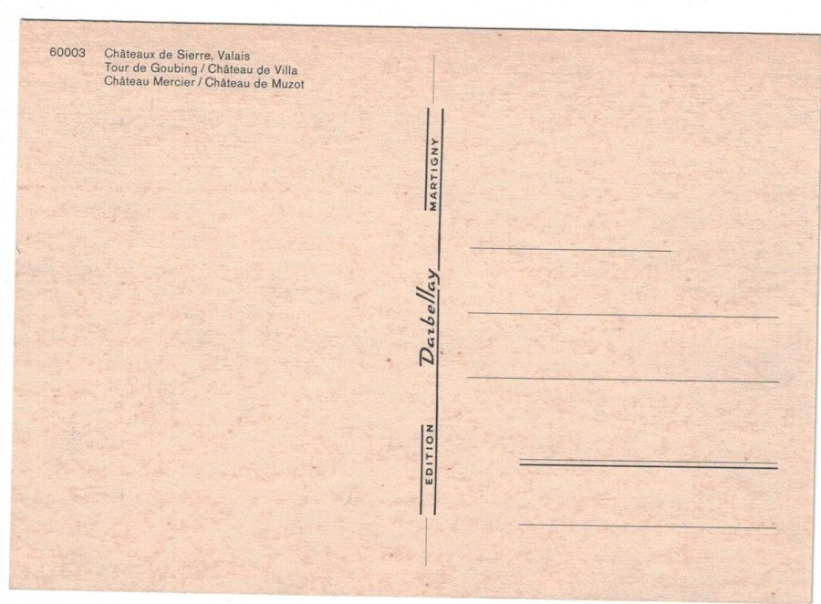 Cartoline postali: Sierre, Goubing, Villa, Mercier, Muzot – Usato da Frauenfeld venduto da POML 1