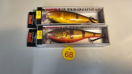2x Rapala Super Shad Rap Wobler Balsa Floating OVP