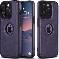 Leder Handyhülle Case Schutzhülle für iPhone 14 Pro Max Lila