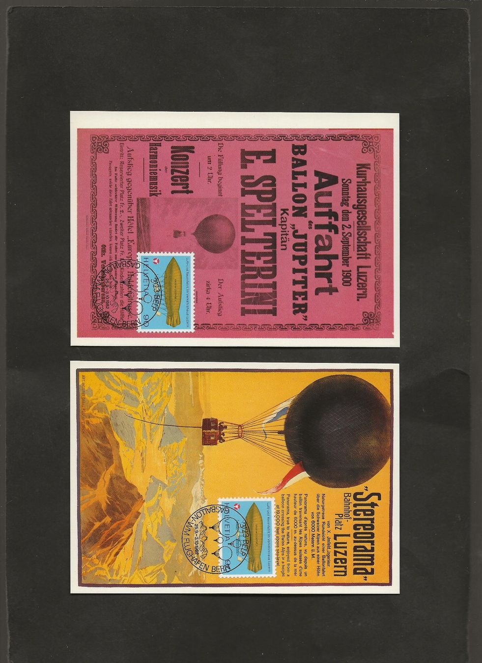 Tous les timbres: Ballon 1982 BERN 6 Nostalgiekarten gebraucht Luftpost – D'occasion à Au ZH par xelagreb01 1