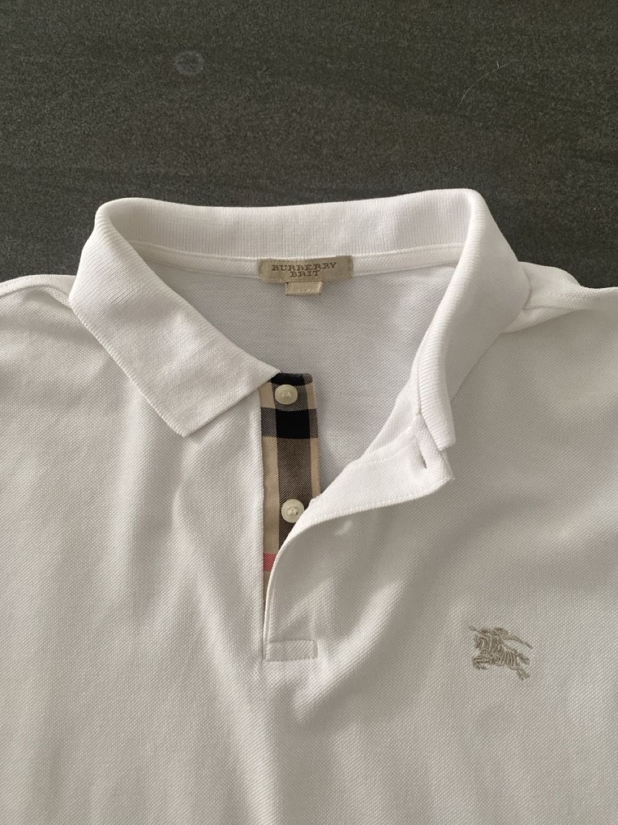 Burberry Magliette Polo: Polo manches longues Burberry blanc taille M – Usato da Grenchen venduto da O.r.i.g. 2