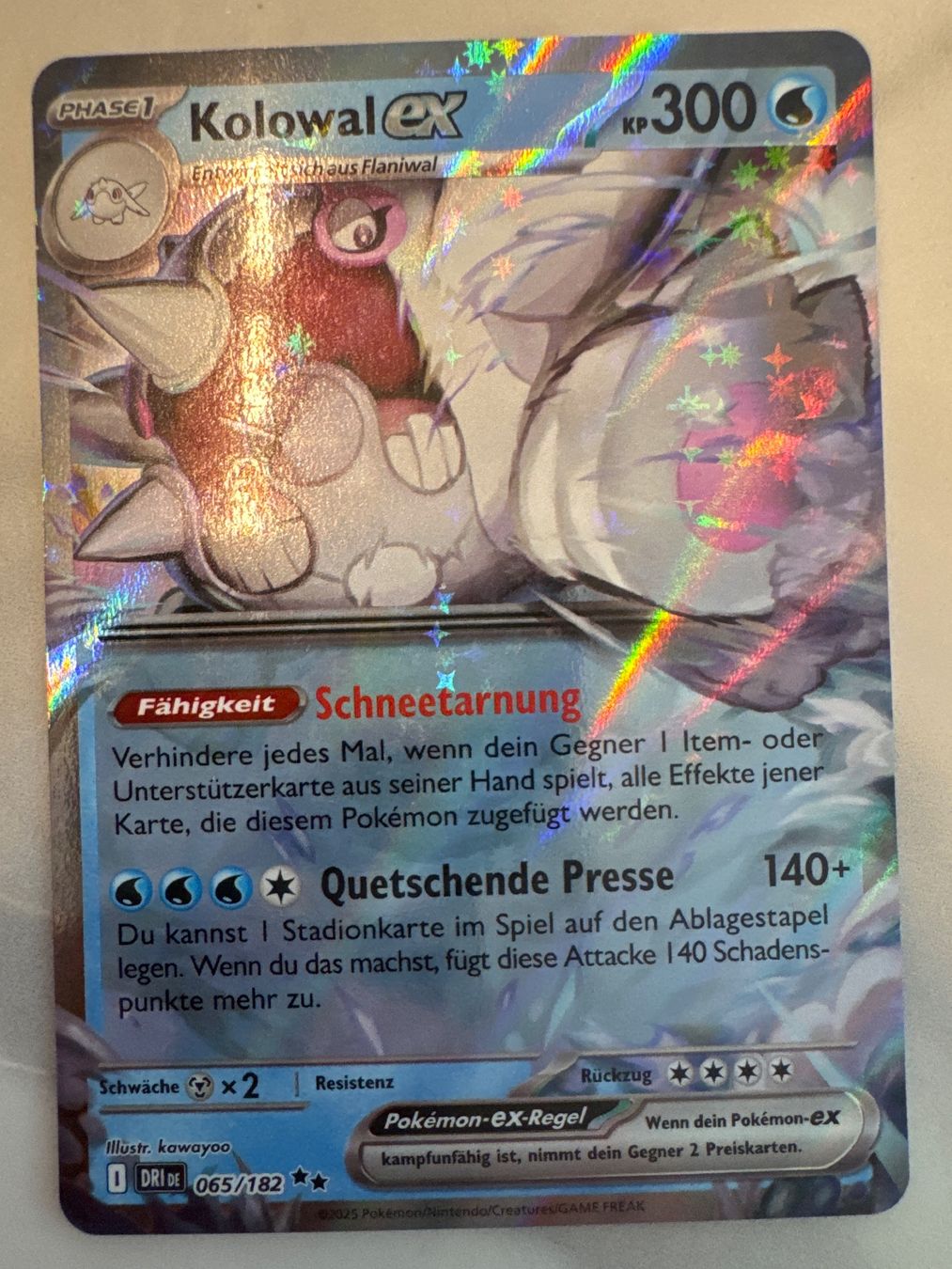 Pokémon Carte collezionabili: Kolowal ex DRI065 DE - Ewige Rivalen – Nuovo (secondo la descrizione) da Wil SG venduto da Prof.Eich