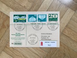 1970. 100 Jahre Post-Korrespondenzkarten / Einschreiben