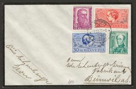 1937 : Pro Juventute Serie auf Ersttags Brief