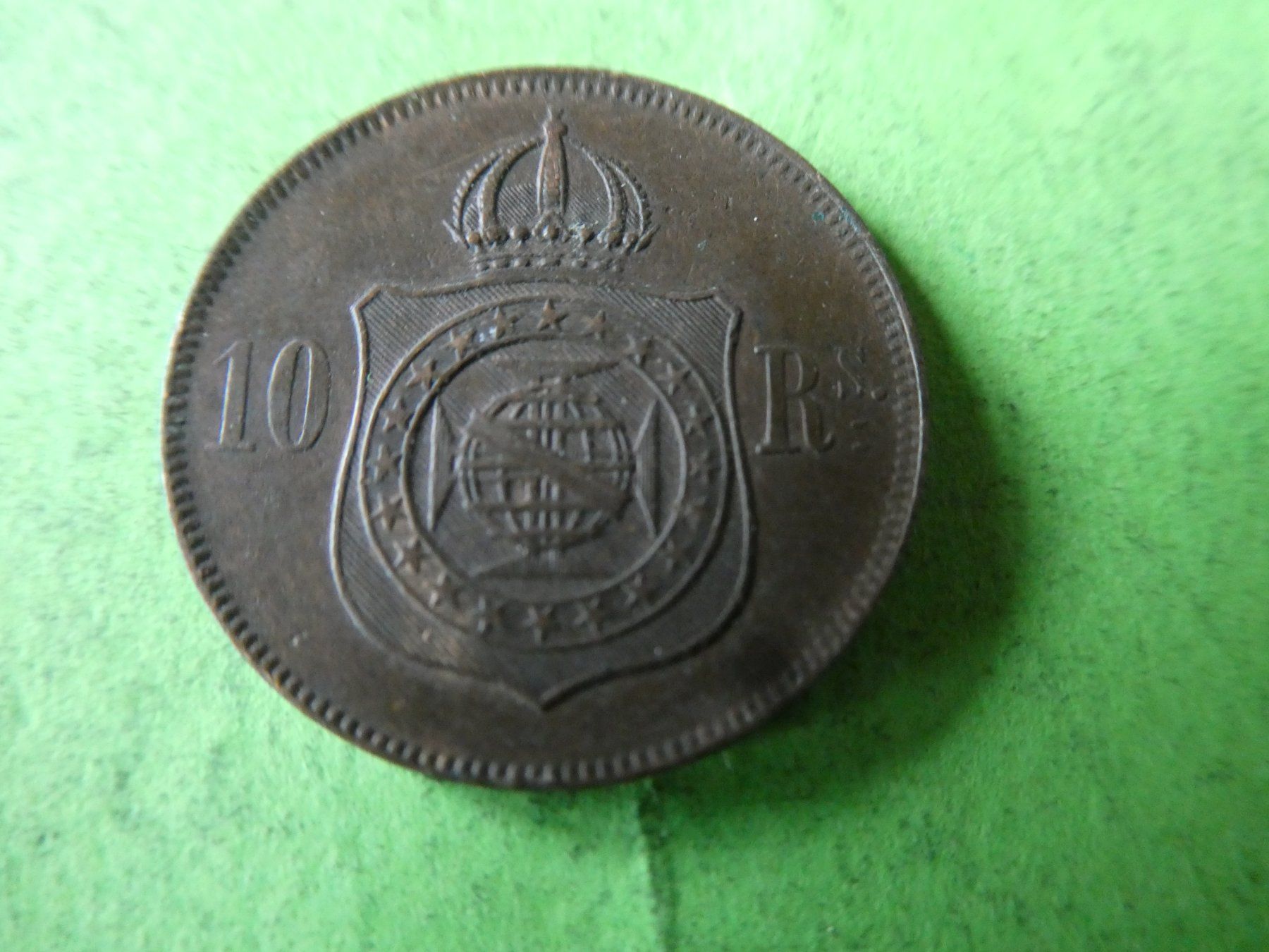 Tutti le monete: Brasilien 1869, 10 Reis – Usato da Hinterforst venduto da Rohusri 1