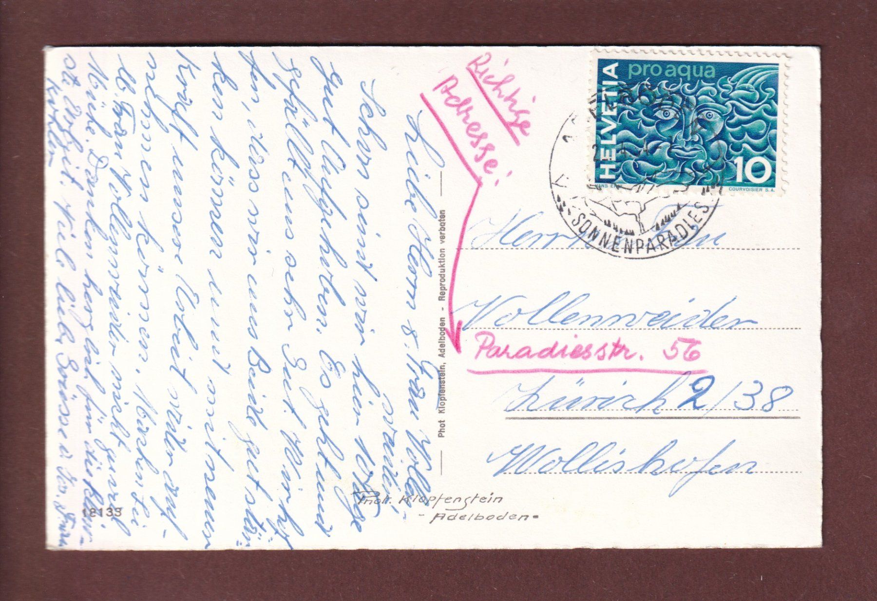Cartoline postali: ADELBODEN - 9 images - 1964 – Usato da Pully venduto da nicecards 1