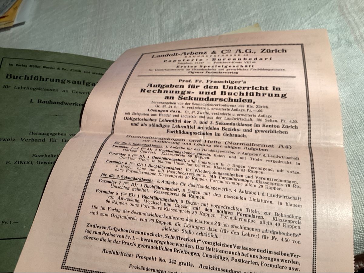SBB/CFF/FFS Documenti: Eisenbahnformularlehere 125 pages 1937 intéressant – Usato da Luc (Ayent) venduto da Rebouille 3