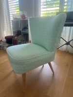 Kids Armchair patterned mint green vintage style