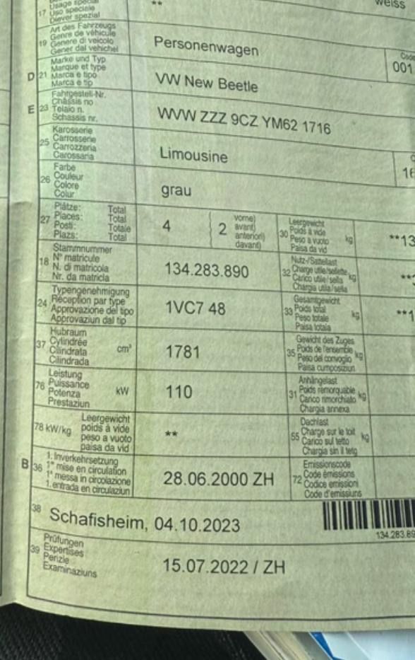 VW Autos: VW Beetle – D'occasion à Wallbach par SchnellAutomobile 9