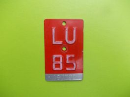 Velonummer / Fahrradnummer LU 85