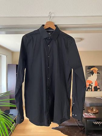 Strellson Herrenhemd schwarz, slim fit, neu, Grösse 39