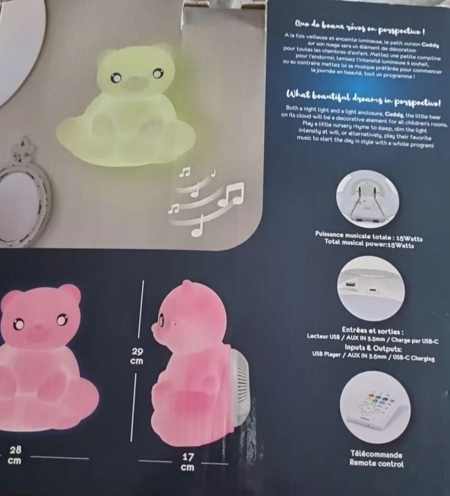 Tutte le decorazioni: Cuddy night light and speaker – Nuovo e nell'imballaggio originale da Luzern venduto da and_99cs 2