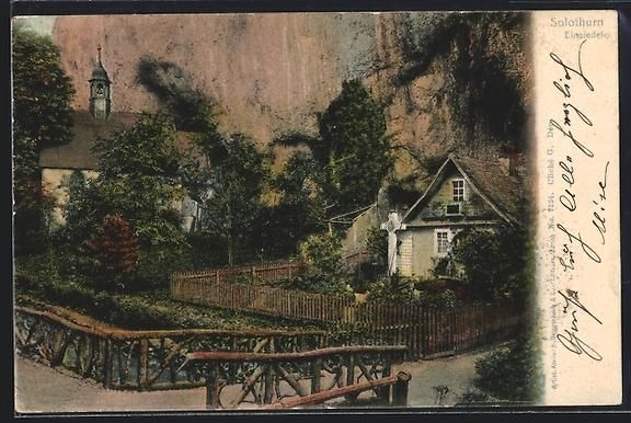 Ansichtskarten: AK Solothurn, Einsiedelei, 1905 – Gebraucht aus Berlin von bartko-reher