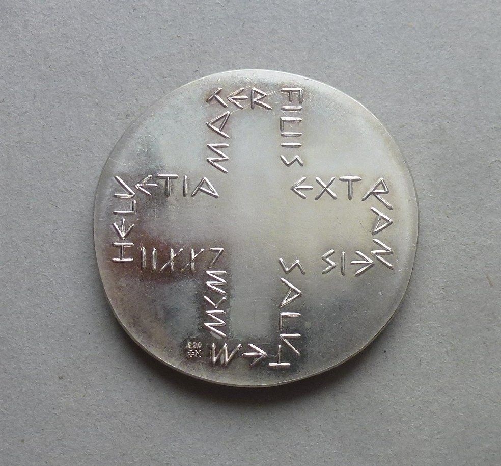 Medaglie: Silber Medaille ++ Hans Erni Auslandschweizer 1973 – Usato da Walkringen venduto da Casablanca777 1
