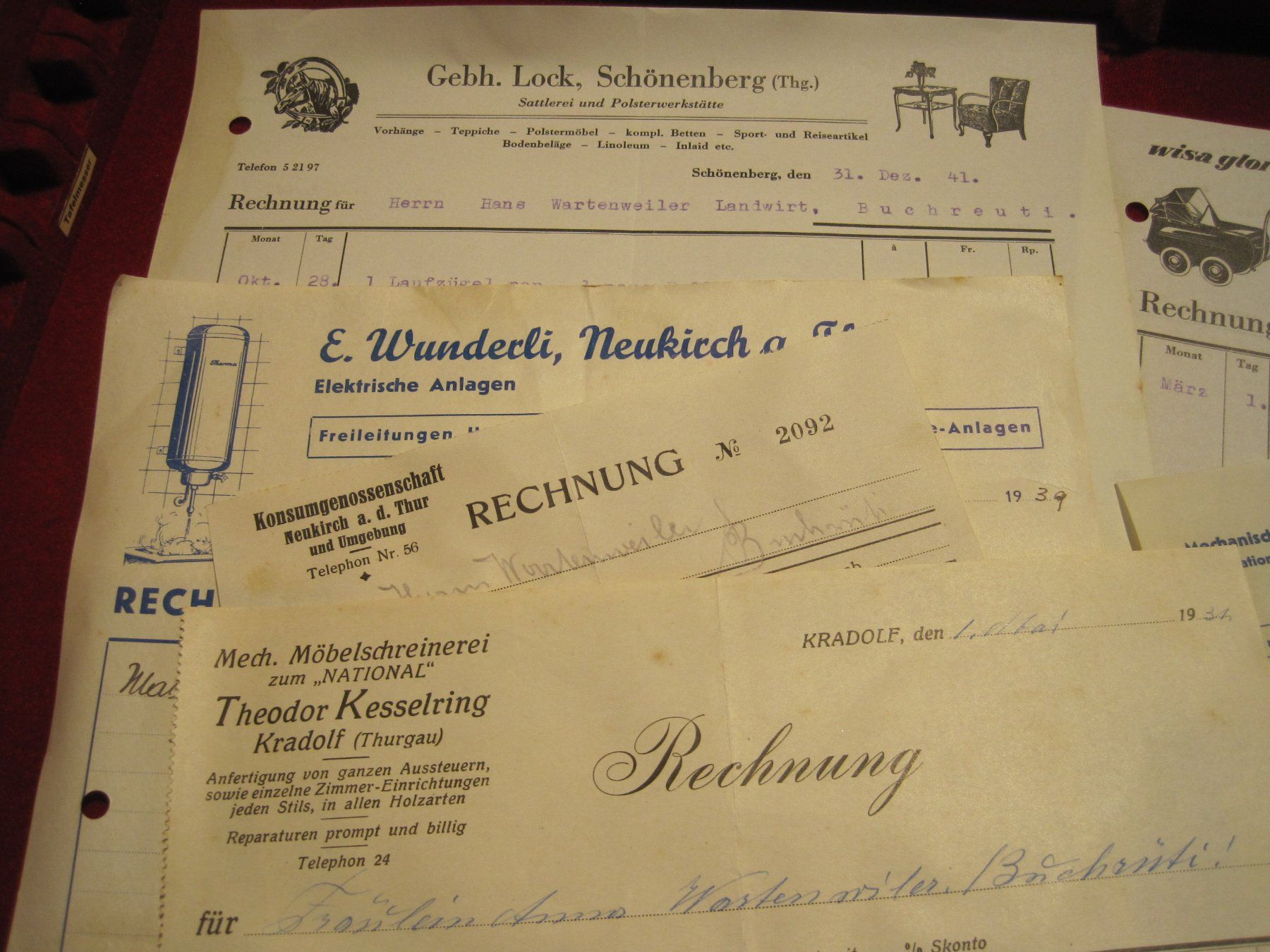 Documenti: Briefköpfe Kradolf - Schönenberg TG – Usato da Bischofszell venduto da Joachim-115 1