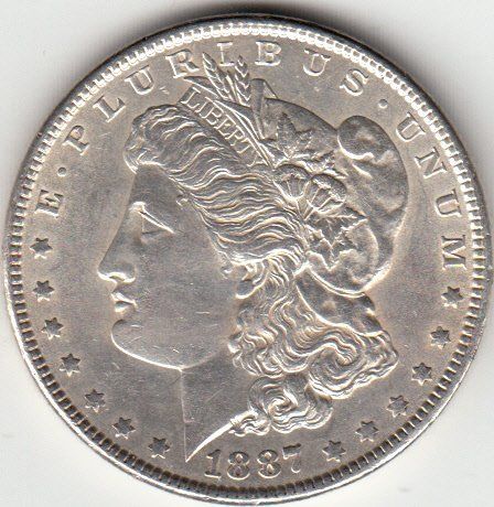 Tutti le monete: USA -- Morgan Dollar 1887 vz+ – Usato da Gossau SG venduto da Gallus00