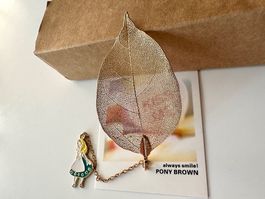 Gold Alice in Wonderland Bookmark