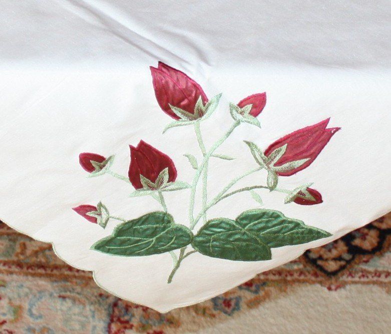 Biancheria da letto: Napperon Tischdecke weiss bunt (11) – Usato da Flüelen venduto da Diversicum-Vintage 3