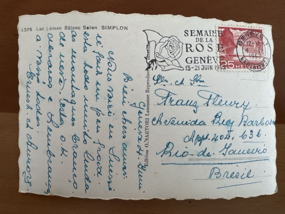 Cartoline postali: Ansichtskarte Lac Léman  mit Schiff Simplon – Usato da Zürich venduto da Smarties13 1