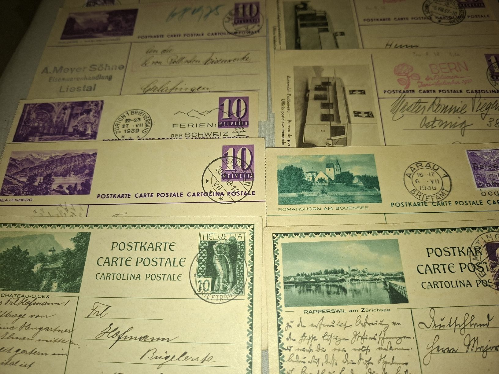 Tutti i francobolli: Lot Bildpostkarten 22Stk. – Usato da Balgach venduto da SIMEON27 2