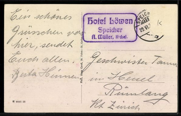 Cartoline postali: AK Speicher, Kirche und Ortsansicht – Usato da Berlin venduto da bartko-reher 1