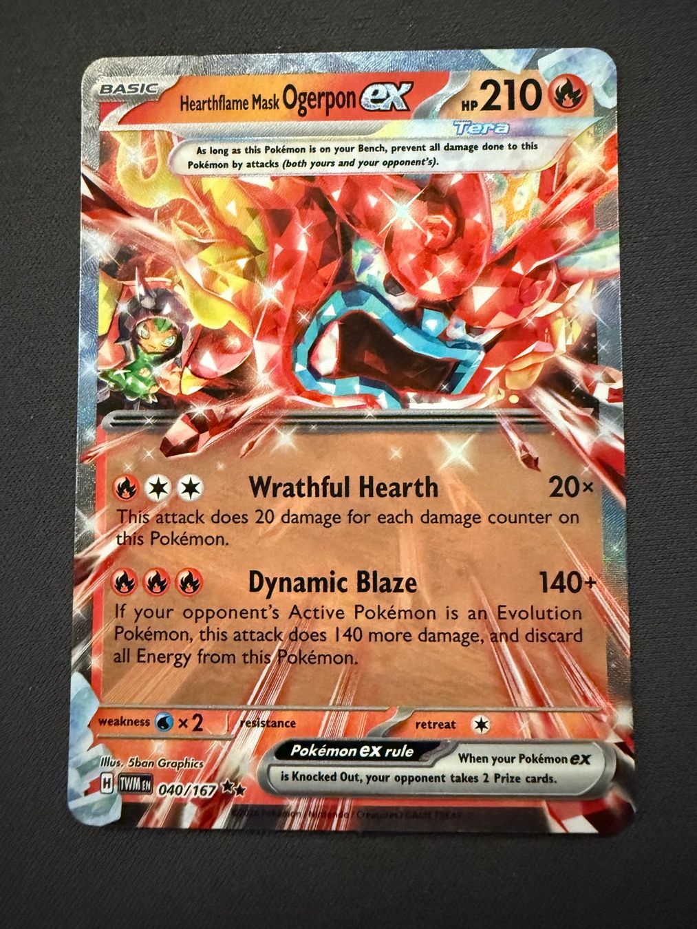 Pokémon Sammelbilder & Trading cards: Hearthflame Mask Ogerpon ex #40 – Gebraucht aus Uster von bacsev