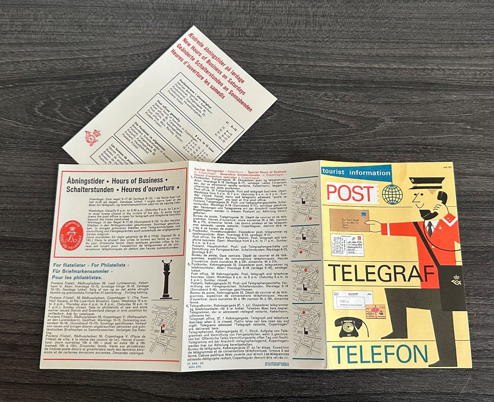 Documents: Flyer Prospekt PTT 1965 Dänemark – D'occasion à Zürich par brazerola 2