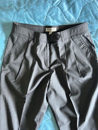Burberry London Grey Wool/silk Blend Pants