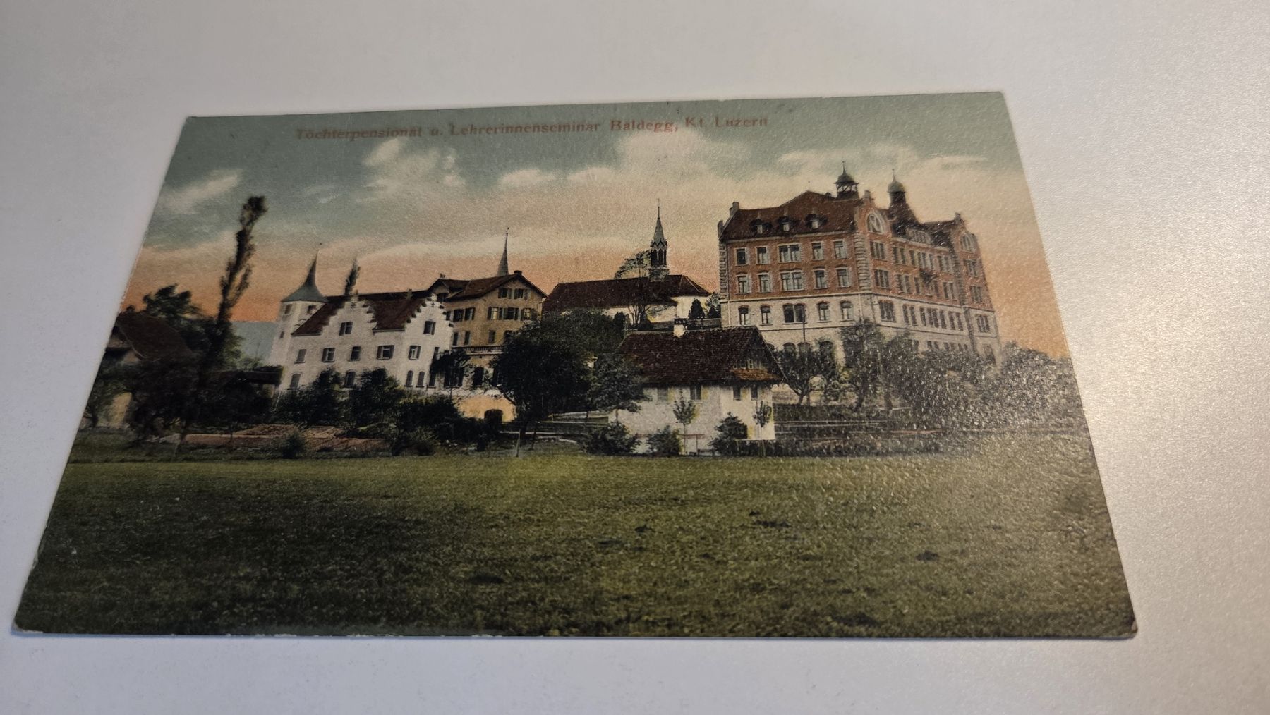 Ansichtskarten: 1907 Ansichtskarte Baldegg mit Stabstempel – Gebraucht aus Arni AG von Moth68 1