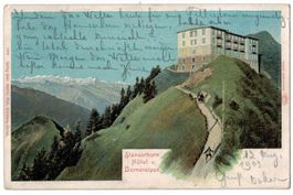 Stanserhorn, Hotel mit Berneralpen, gelaufen 1903