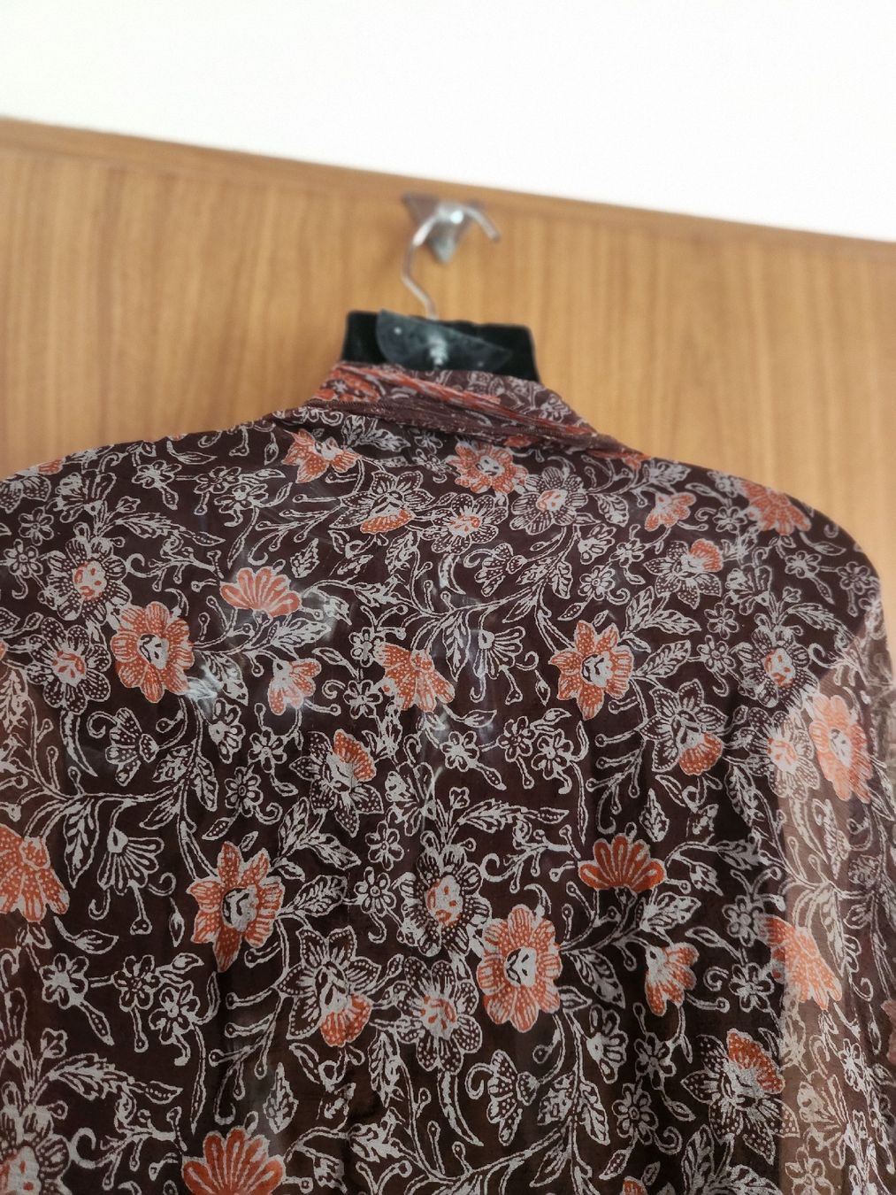 Foulards & écharpes: Écharpe 100% Soie fleuri brun orange franges  – D'occasion à Niedergösgen par Eva2410 3