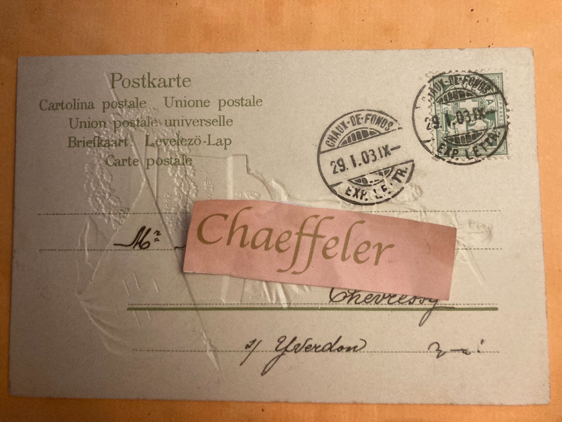 Cartes postales: 1903 Tell-Denkmal in Altdorf – D'occasion à Zürich par Chaeffeler 1