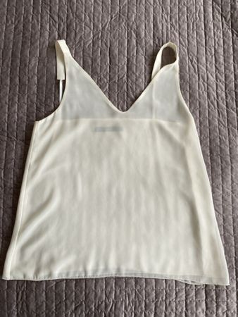 Débardeur ZARA Basic crème, taille S, comme neuf!