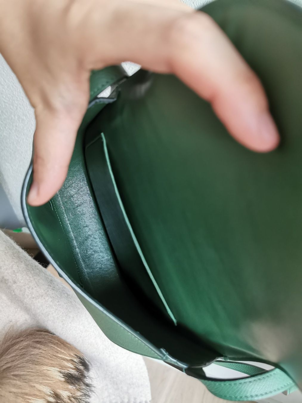 Celine Borse da donna: Céline Small Trotteur Bag in Green – Usato da Spreitenbach venduto da Catticoooorn 4